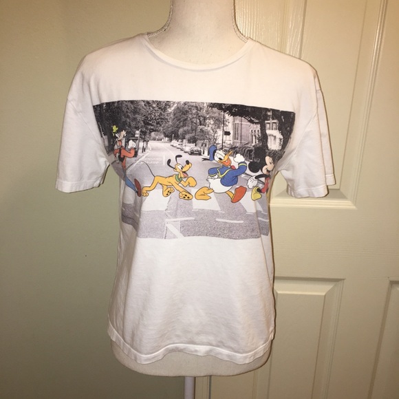 Zara x Disney Abbey Road Disney Character Graphic Tee - Picture 1 of 8